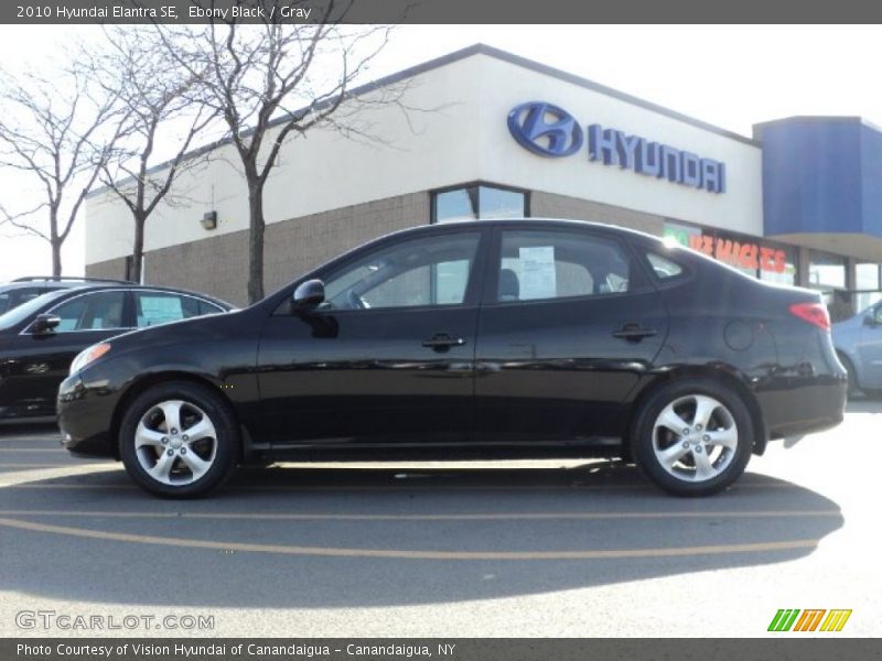 Ebony Black / Gray 2010 Hyundai Elantra SE