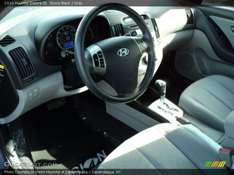 Ebony Black / Gray 2010 Hyundai Elantra SE