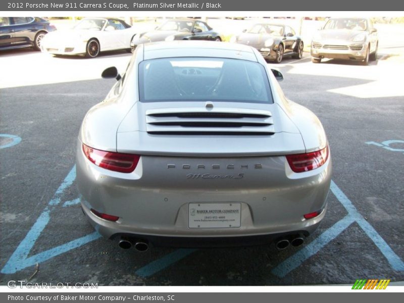 Platinum Silver Metallic / Black 2012 Porsche New 911 Carrera S Coupe