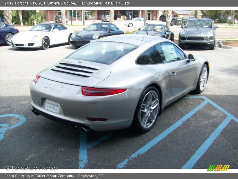 Platinum Silver Metallic / Black 2012 Porsche New 911 Carrera S Coupe