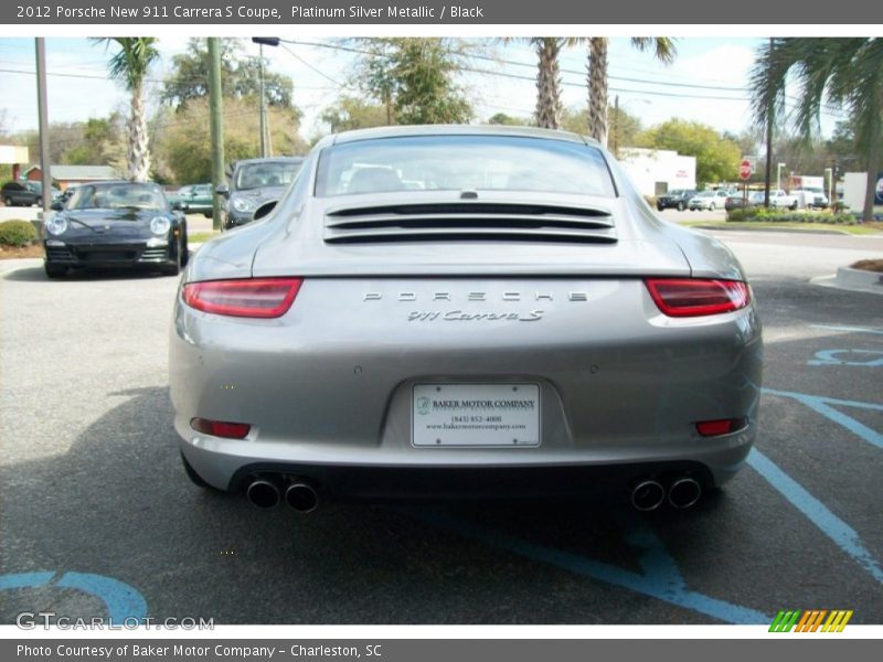 Platinum Silver Metallic / Black 2012 Porsche New 911 Carrera S Coupe