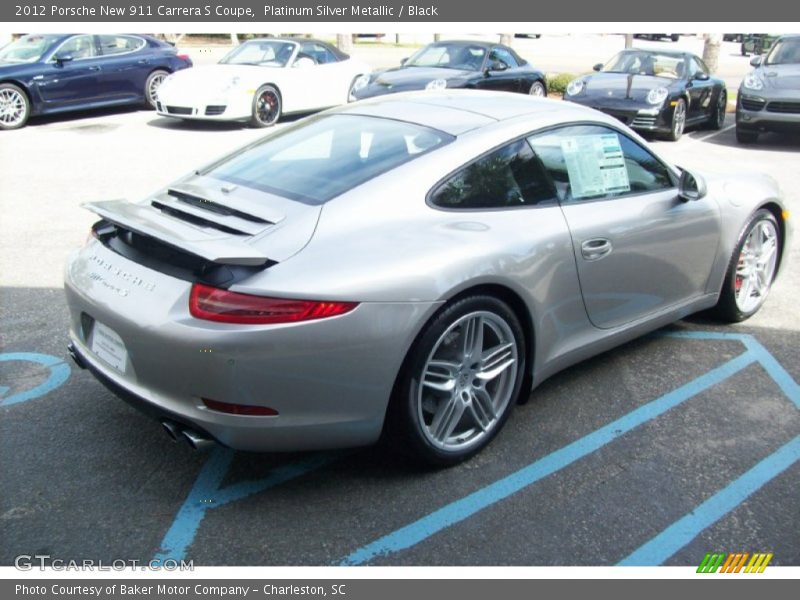 Platinum Silver Metallic / Black 2012 Porsche New 911 Carrera S Coupe