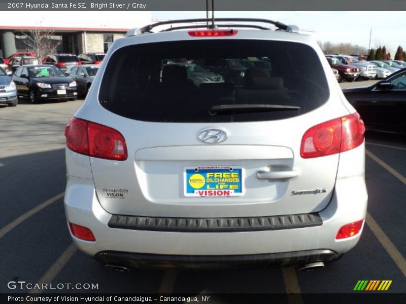 Bright Silver / Gray 2007 Hyundai Santa Fe SE