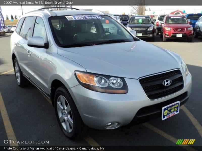 Bright Silver / Gray 2007 Hyundai Santa Fe SE