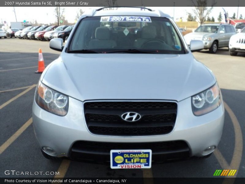 Bright Silver / Gray 2007 Hyundai Santa Fe SE