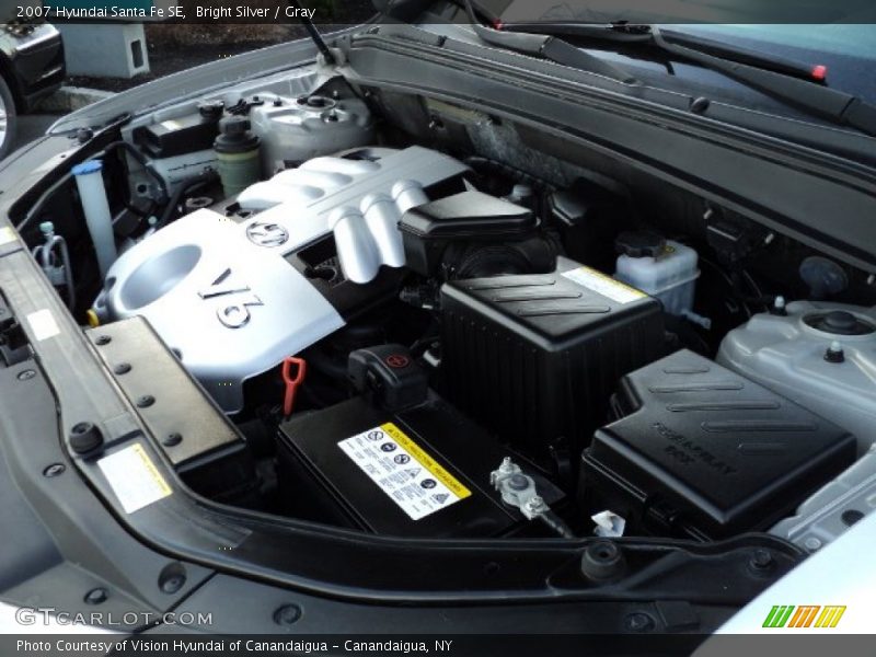 Bright Silver / Gray 2007 Hyundai Santa Fe SE