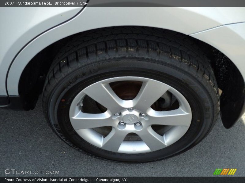 Bright Silver / Gray 2007 Hyundai Santa Fe SE