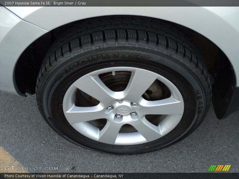 Bright Silver / Gray 2007 Hyundai Santa Fe SE