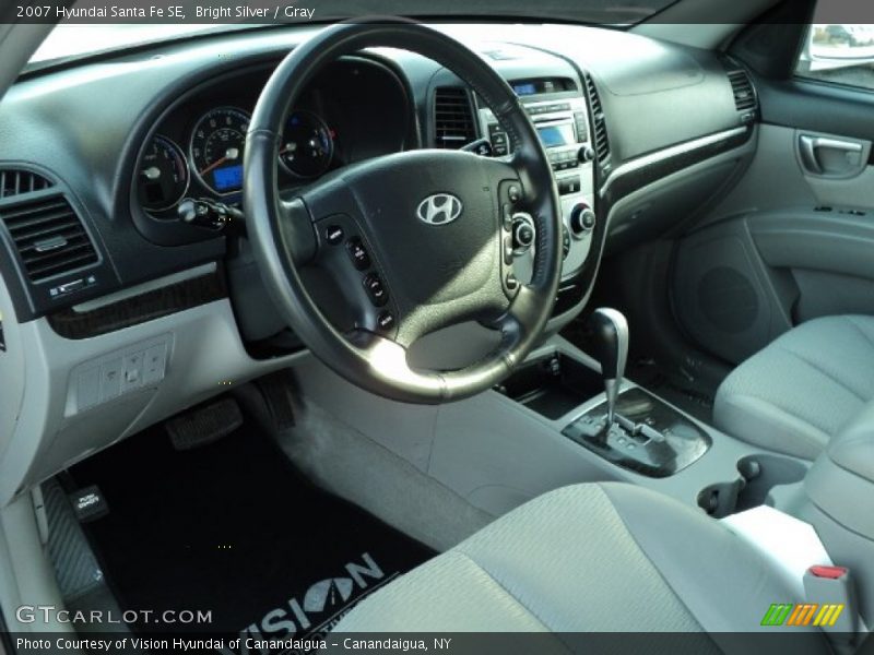 Bright Silver / Gray 2007 Hyundai Santa Fe SE