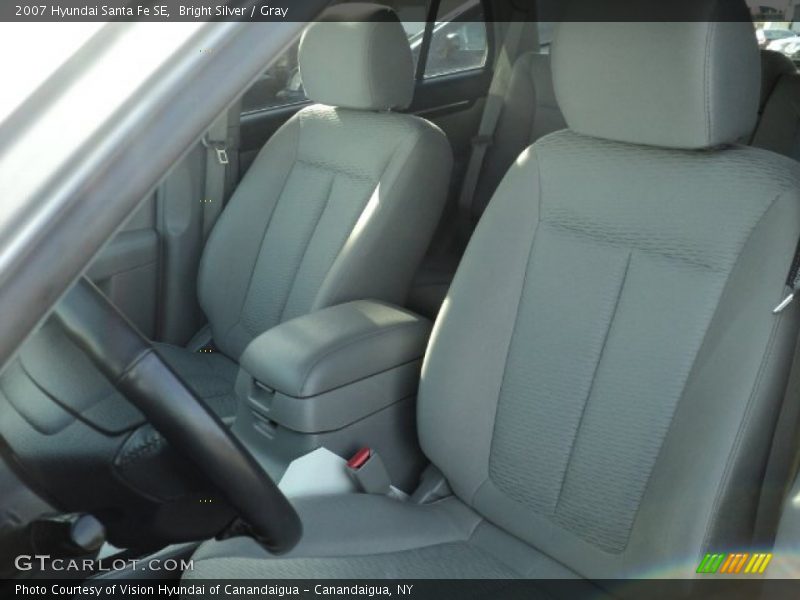 Bright Silver / Gray 2007 Hyundai Santa Fe SE