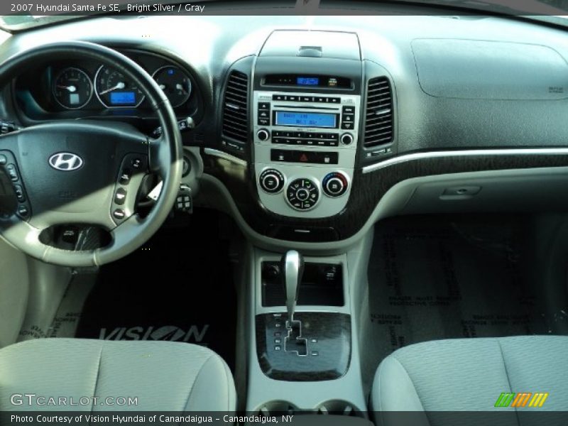 Bright Silver / Gray 2007 Hyundai Santa Fe SE