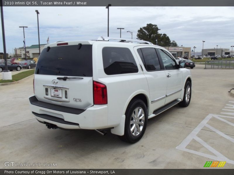 Tuscan White Pearl / Wheat 2010 Infiniti QX 56