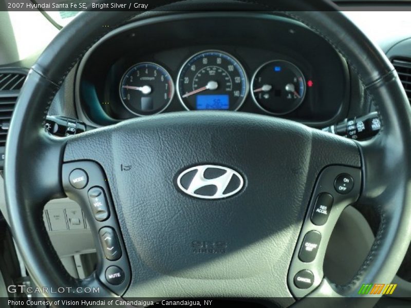 Bright Silver / Gray 2007 Hyundai Santa Fe SE