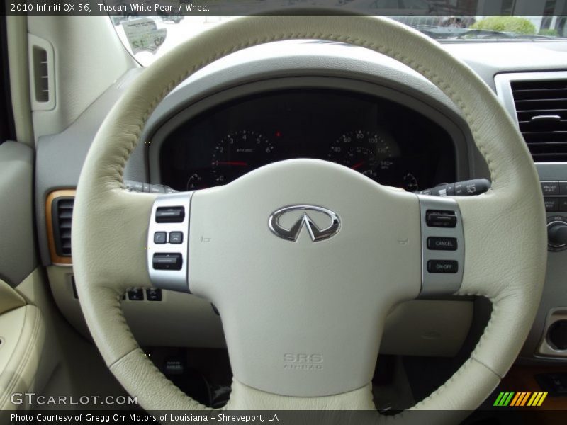 Tuscan White Pearl / Wheat 2010 Infiniti QX 56