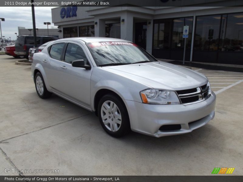 Bright Silver Metallic / Black 2011 Dodge Avenger Express