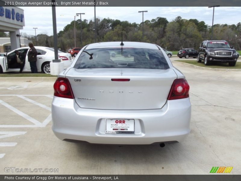 Bright Silver Metallic / Black 2011 Dodge Avenger Express