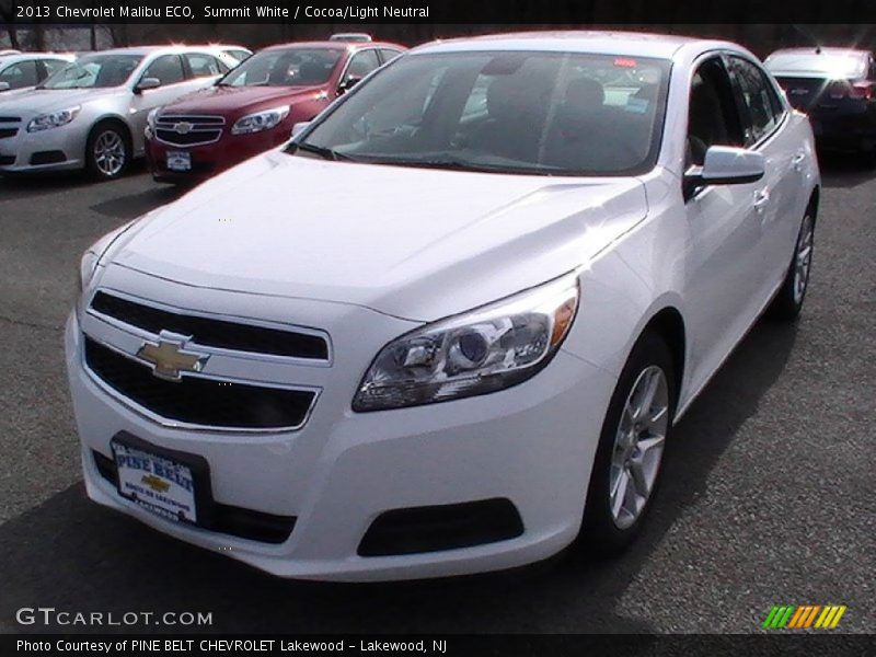 Summit White / Cocoa/Light Neutral 2013 Chevrolet Malibu ECO