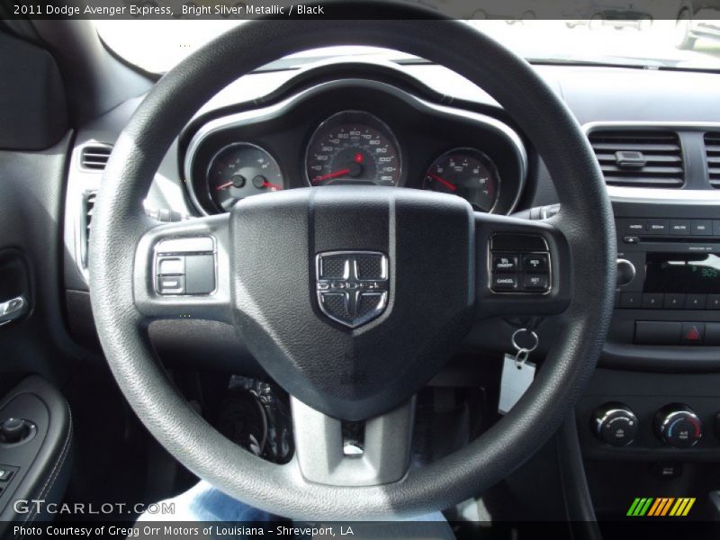 Bright Silver Metallic / Black 2011 Dodge Avenger Express