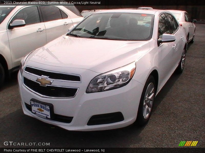 Summit White / Cocoa/Light Neutral 2013 Chevrolet Malibu ECO