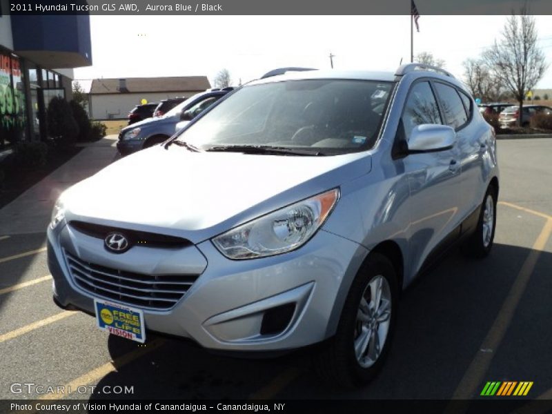 Aurora Blue / Black 2011 Hyundai Tucson GLS AWD