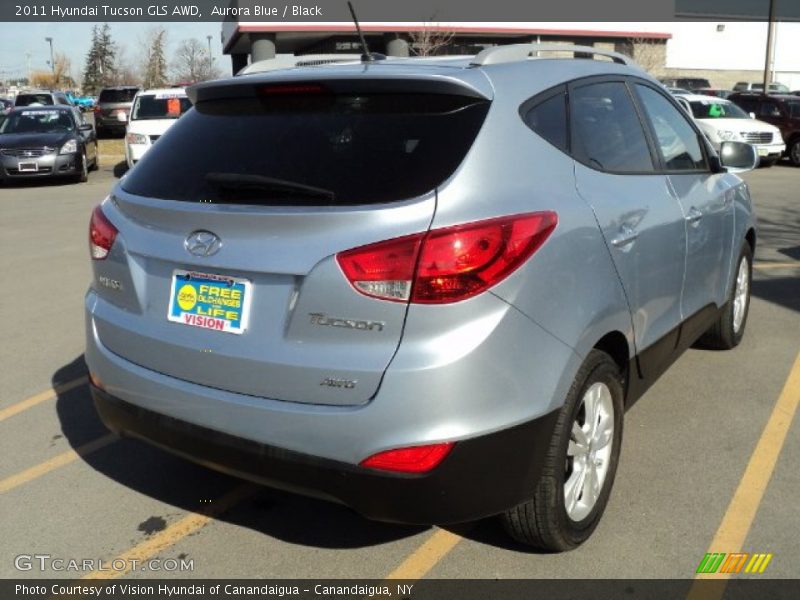 Aurora Blue / Black 2011 Hyundai Tucson GLS AWD