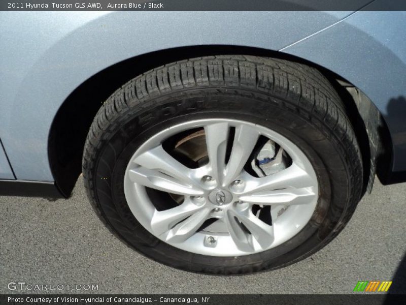 Aurora Blue / Black 2011 Hyundai Tucson GLS AWD