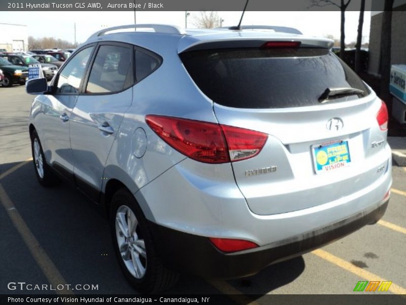 Aurora Blue / Black 2011 Hyundai Tucson GLS AWD