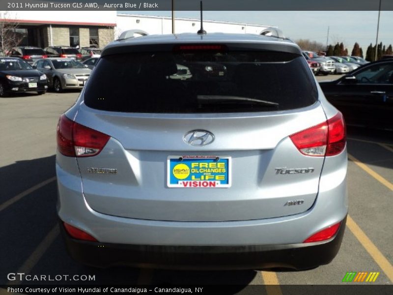 Aurora Blue / Black 2011 Hyundai Tucson GLS AWD