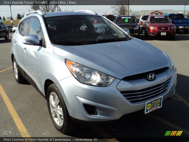 Aurora Blue / Black 2011 Hyundai Tucson GLS AWD