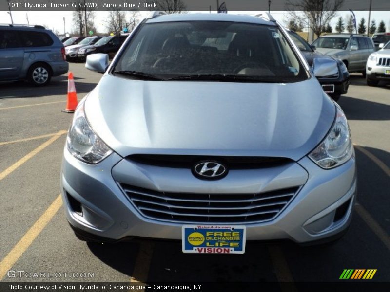 Aurora Blue / Black 2011 Hyundai Tucson GLS AWD