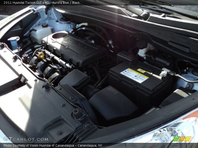Aurora Blue / Black 2011 Hyundai Tucson GLS AWD