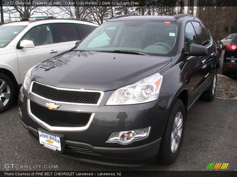 Cyber Gray Metallic / Dark Gray/Light Gray 2012 Chevrolet Traverse LS AWD