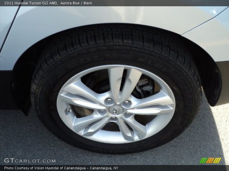 Aurora Blue / Black 2011 Hyundai Tucson GLS AWD