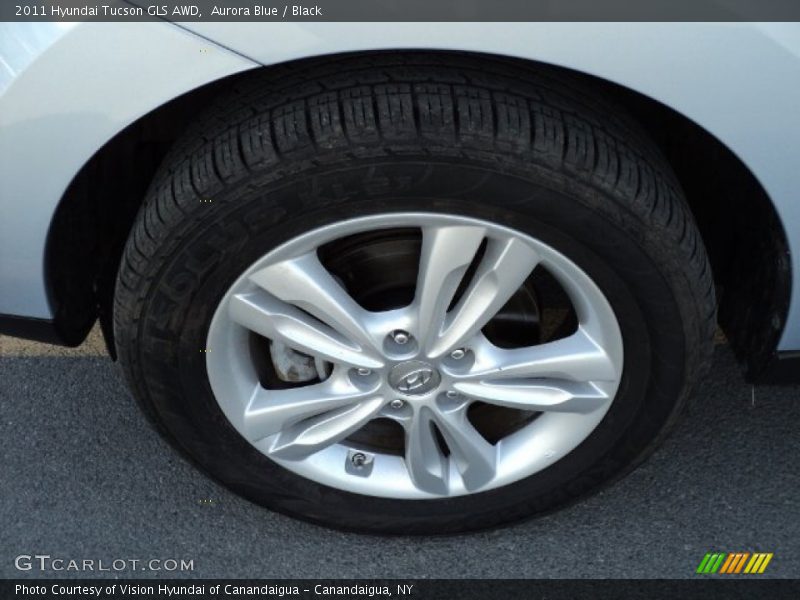 Aurora Blue / Black 2011 Hyundai Tucson GLS AWD