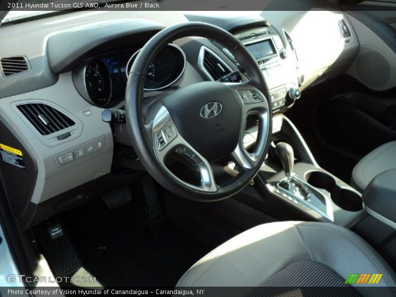 Aurora Blue / Black 2011 Hyundai Tucson GLS AWD