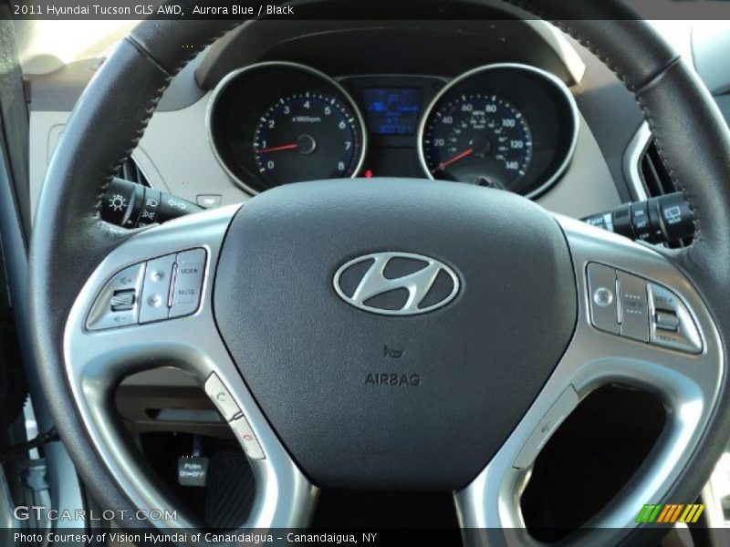 Aurora Blue / Black 2011 Hyundai Tucson GLS AWD