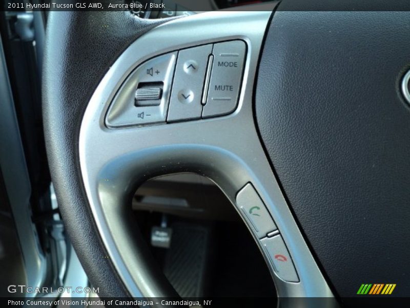 Aurora Blue / Black 2011 Hyundai Tucson GLS AWD