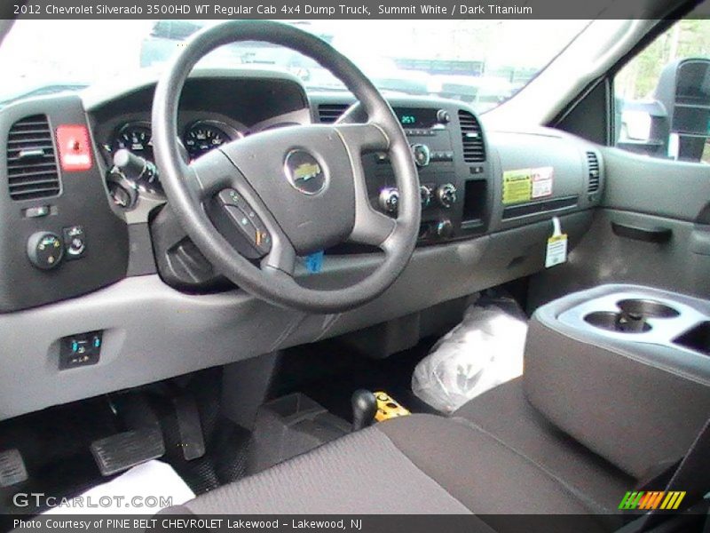 Summit White / Dark Titanium 2012 Chevrolet Silverado 3500HD WT Regular Cab 4x4 Dump Truck