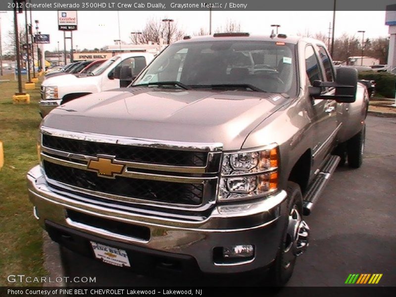 Graystone Metallic / Ebony 2012 Chevrolet Silverado 3500HD LT Crew Cab Dually