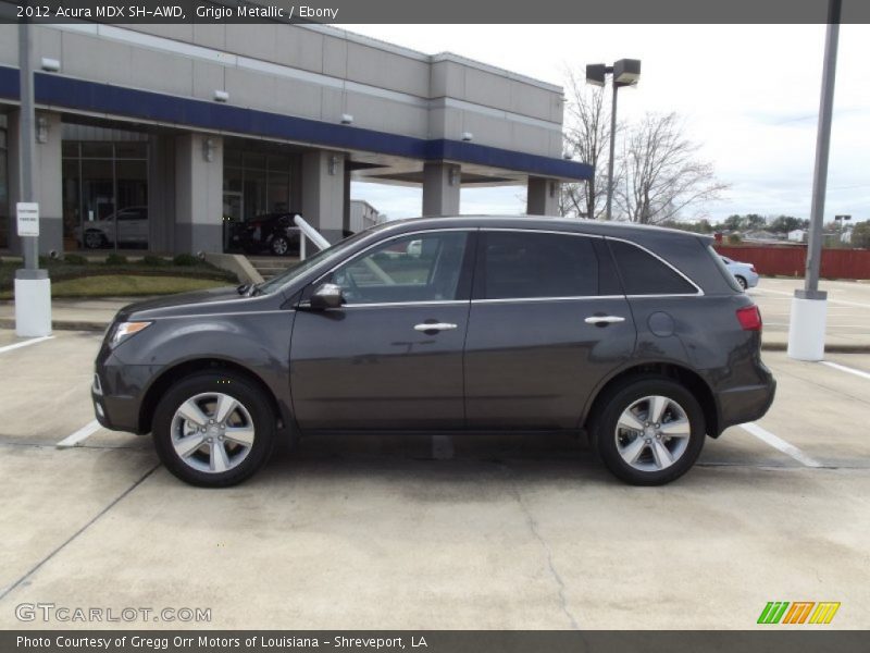 Grigio Metallic / Ebony 2012 Acura MDX SH-AWD