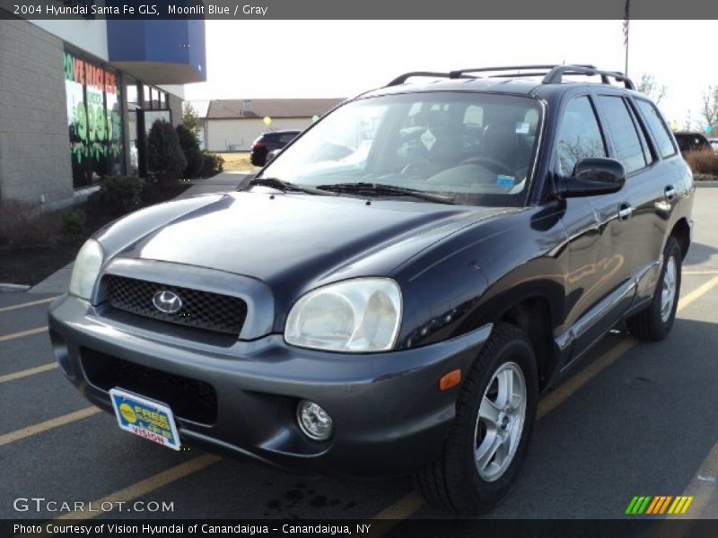 Moonlit Blue / Gray 2004 Hyundai Santa Fe GLS