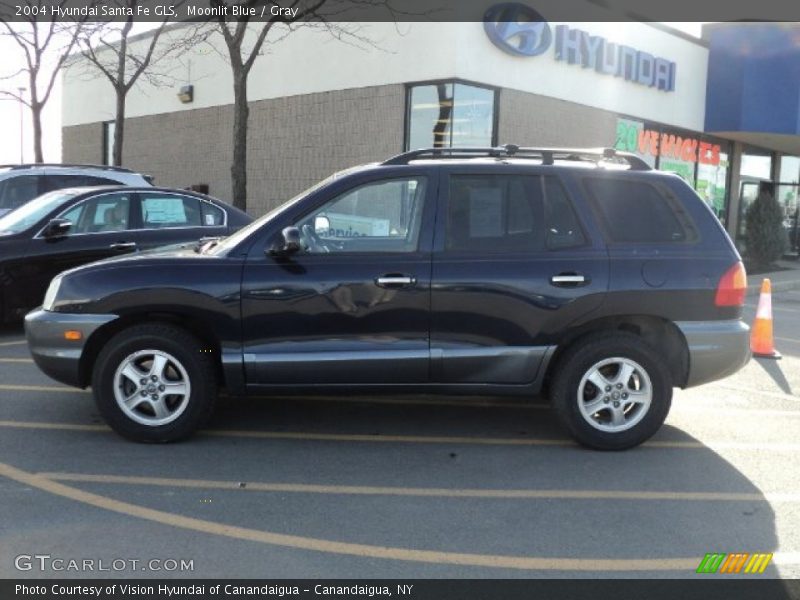 Moonlit Blue / Gray 2004 Hyundai Santa Fe GLS