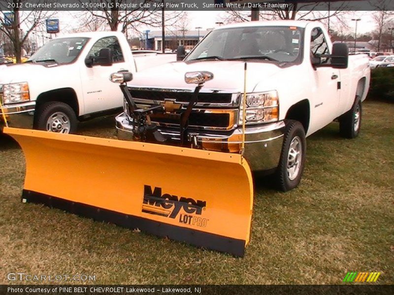 Summit White / Dark Titanium 2012 Chevrolet Silverado 2500HD LS Regular Cab 4x4 Plow Truck