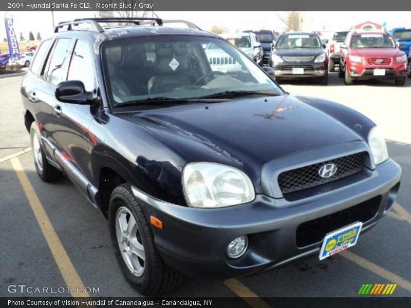 Moonlit Blue / Gray 2004 Hyundai Santa Fe GLS