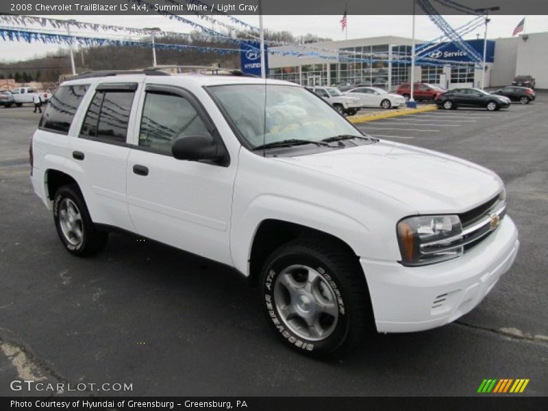 Summit White / Light Gray 2008 Chevrolet TrailBlazer LS 4x4