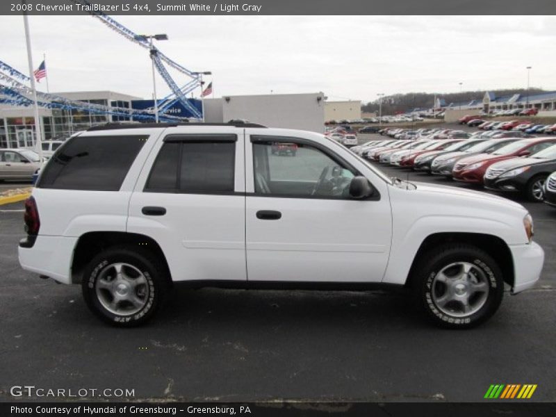 Summit White / Light Gray 2008 Chevrolet TrailBlazer LS 4x4