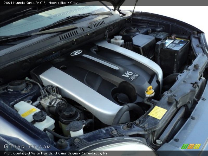 Moonlit Blue / Gray 2004 Hyundai Santa Fe GLS