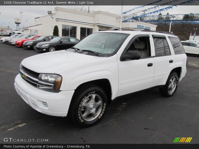 Summit White / Light Gray 2008 Chevrolet TrailBlazer LS 4x4