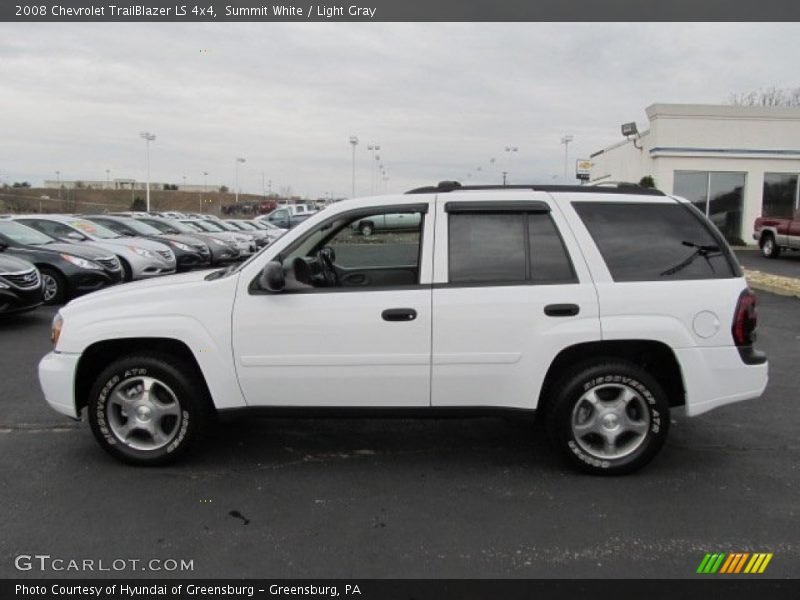 Summit White / Light Gray 2008 Chevrolet TrailBlazer LS 4x4