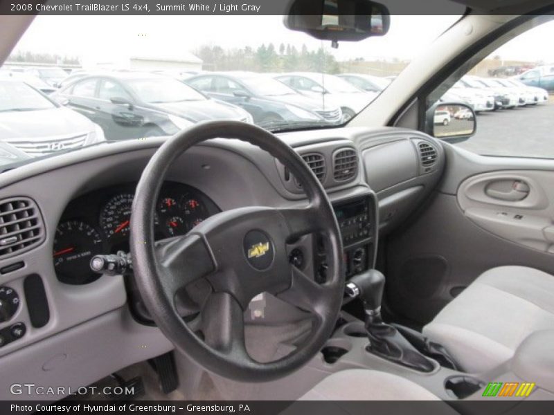 Summit White / Light Gray 2008 Chevrolet TrailBlazer LS 4x4
